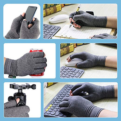 Compression Gloves- Relieve Arthritis Pain, Large(Dia. of palm > 4")