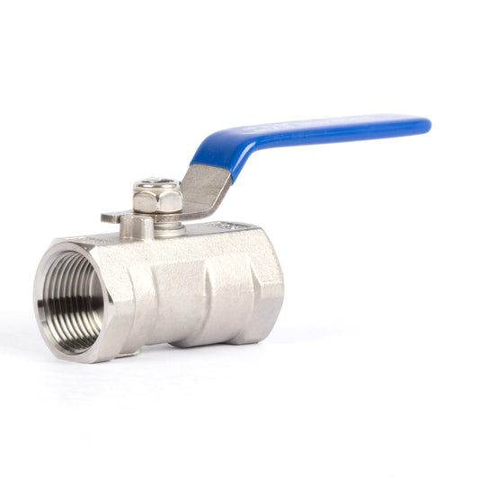 3/4" Stainless Steel 316 Ball Valve, Female NPT Full Port, 1-Piece 1000 WOG for Water Oil Gas