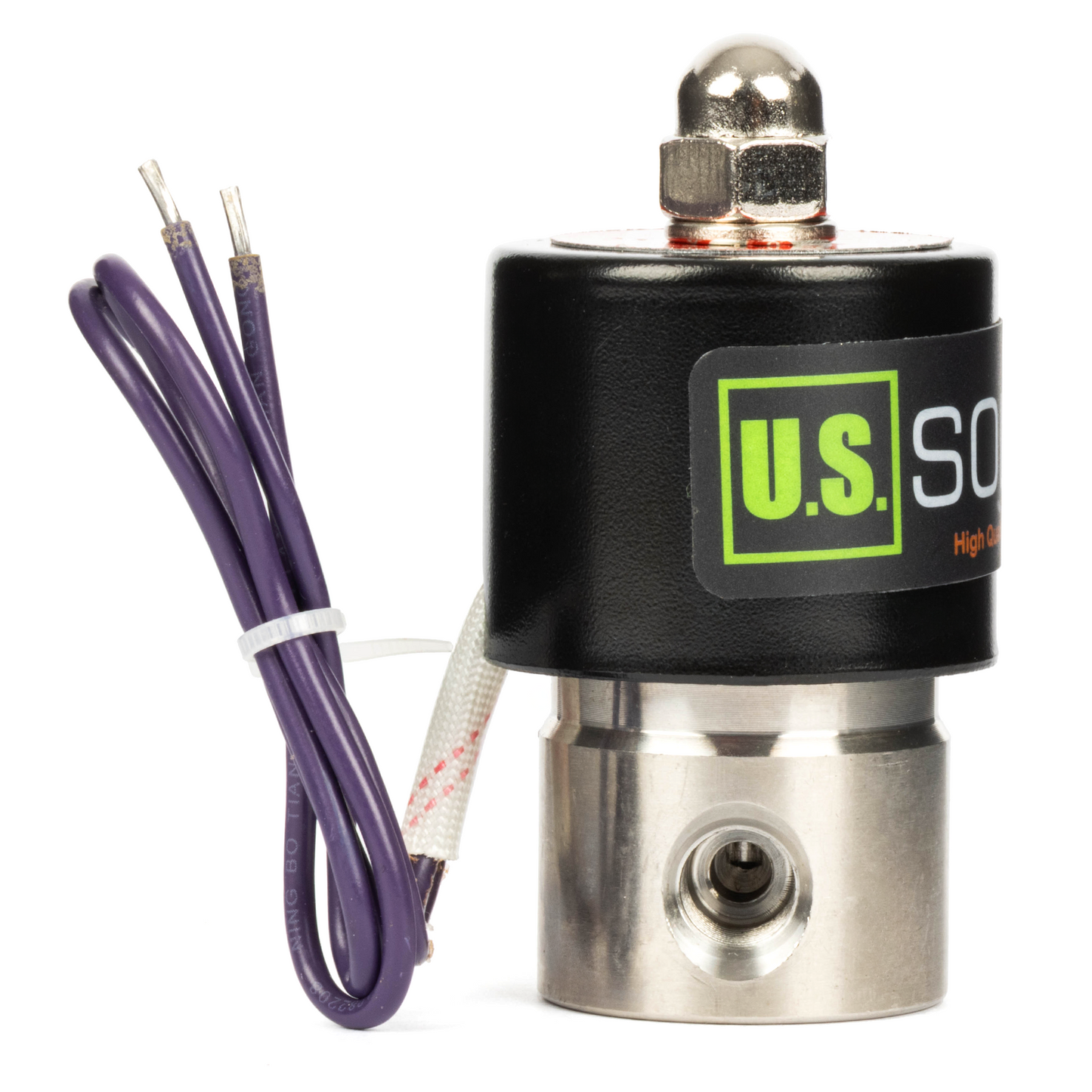 1/8" Stainless Steel Solenoid Valve - 12V DC Normally Closed, Viton Seal