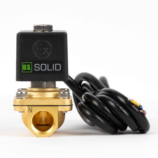 Explosion-Proof Solenoid Valve 1/2" Brass Normally Closed 24VDC