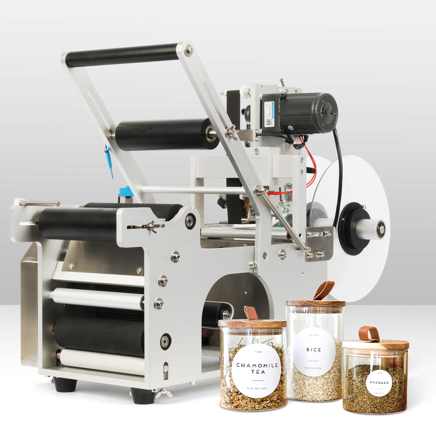 Semi-Automatic Round Bottle Labeling and Coding Machine