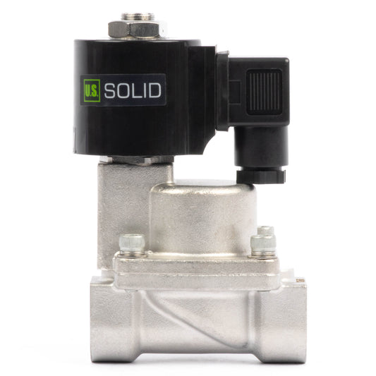 High Temperature Solenoid Valve - 3/4" Stainless Steel, 725 PSI, 12V DC, 302°F (150°C), Normally Closed, VITON Seal