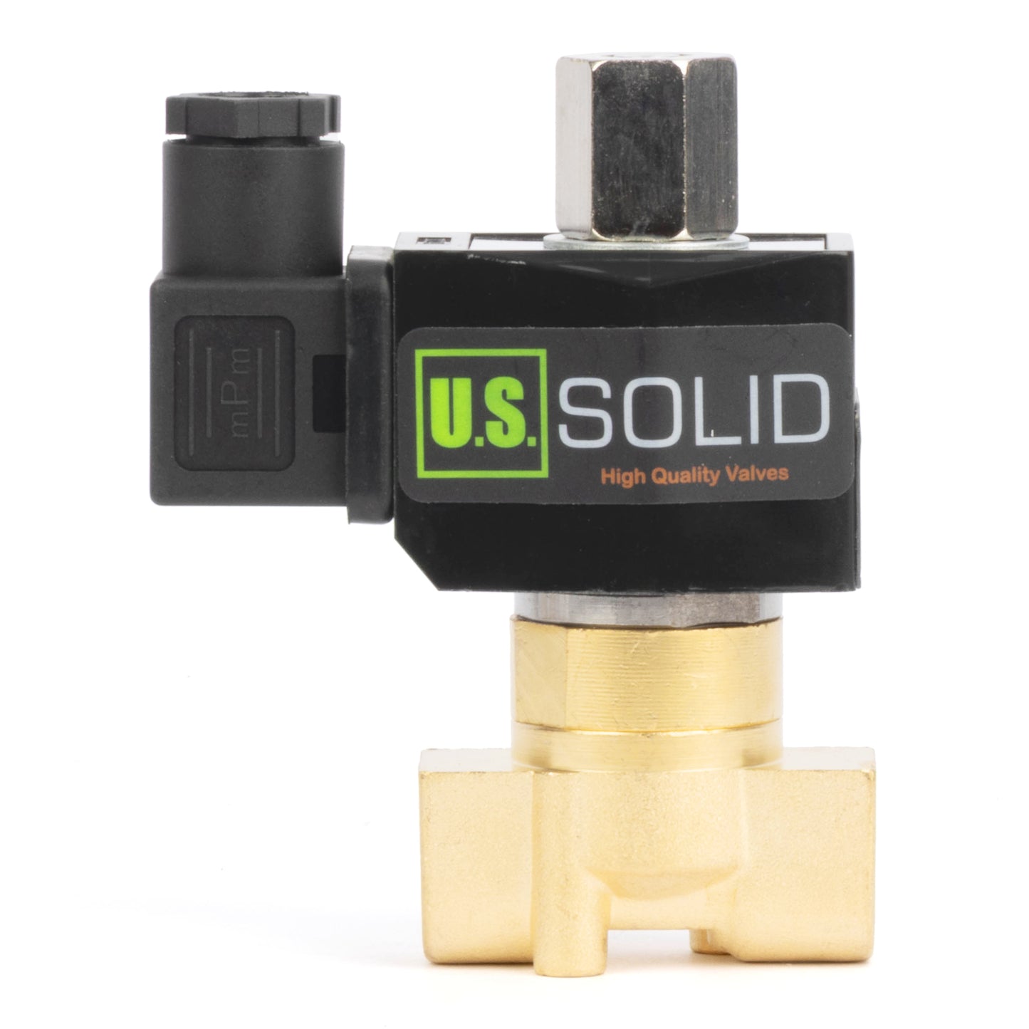 Katup Solenoid Elektrik Kuningan 3/8", DC 24V, Normally Open, Segel Viton