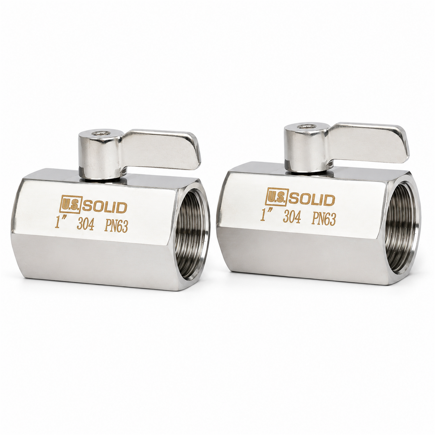 1" Mini Ball Valve 304 Stainless Steel Female Thread 2PCS