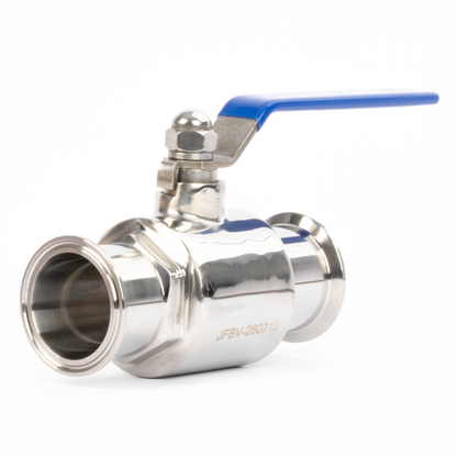 2" Tri Clamp Ball Valve 304 Stainless Steel (2" Tube OD) with 2 Silicone Gaskets