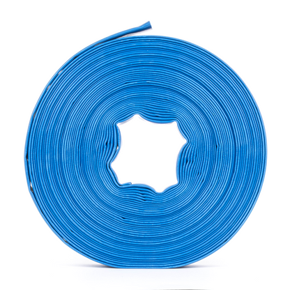 Selang PVC Pipih Bertulang 1,5" x 100 kaki - Dinding 1,2mm, 4 Penjepit Selang (Tanpa Fitting)