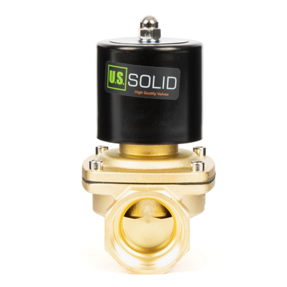 1-1/2" Brass Solenoid Valve - 24V DC Normally Closed, Viton Seal