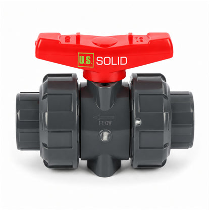 3/4" PVC True Union Ball Valve, Full Port, Slip Socket, 150 psi, Schedule 40 and 80 Compatible, PTFE Seat, EPDM O-Ring