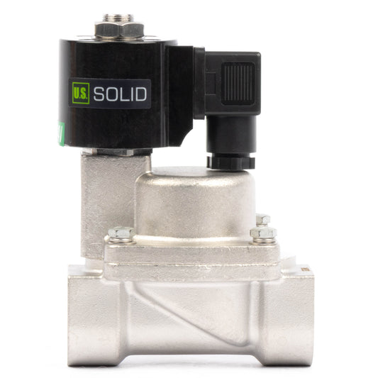 High Temperature Solenoid Valve - 1" Stainless Steel, 725 PSI, 24V AC, 302°F (150°C), Normally Closed, VITON Seal