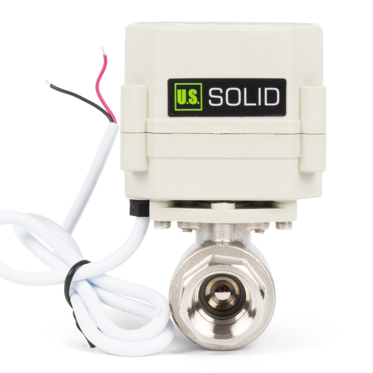 1/2" Motorized Ball Valve with Timer, Auto-Return Fail Safe & Power-Off Memory, 2-Way 304SS Electric Actuator, IP67, AC/DC 9-24V