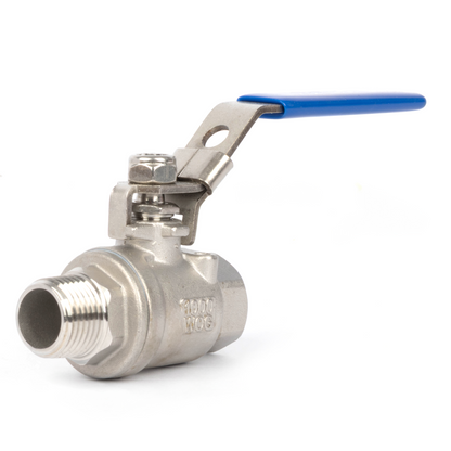 1/2" Ball Valve – Male x Female 304 Stainless Steel Heavy Duty, 1000WOG, Full Port with Anti-Misoperation Lock