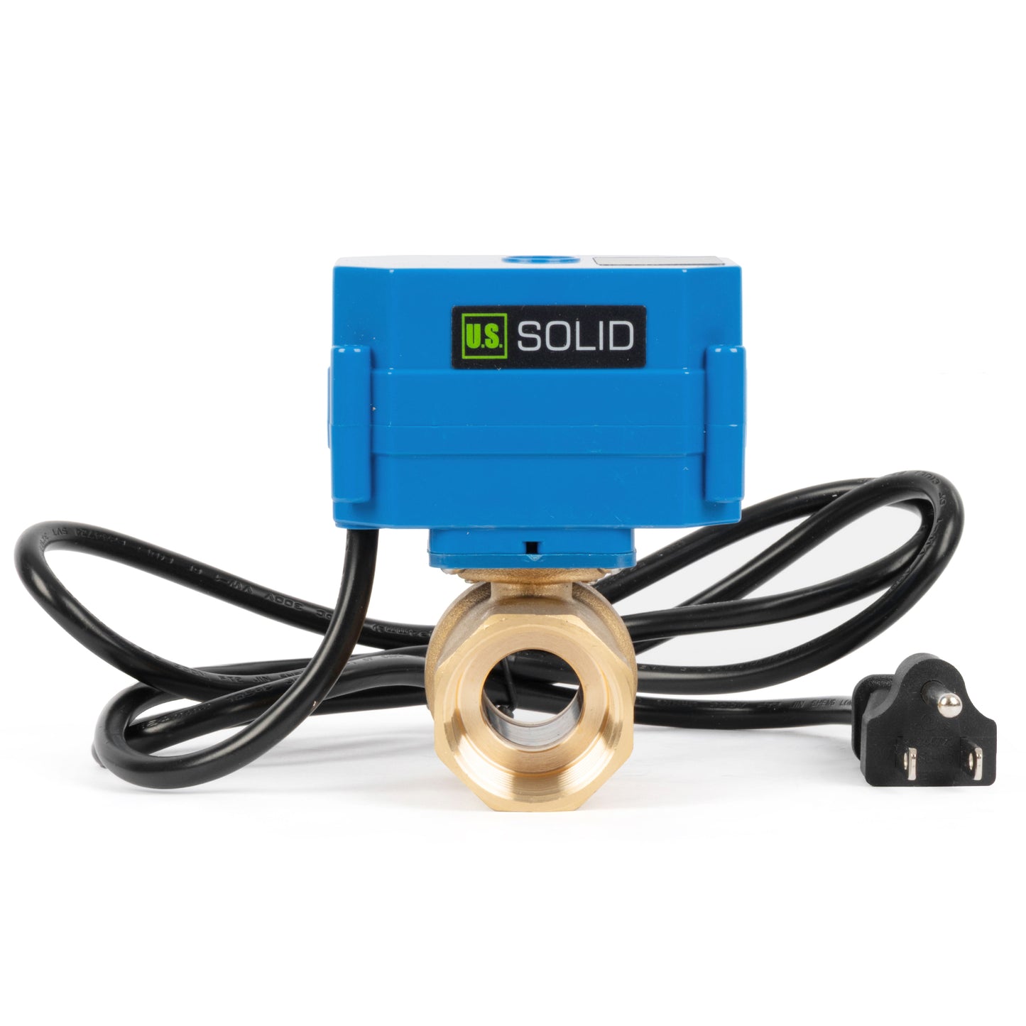 Válvula de esfera motorizada de latão de 1" com plugue, porta padrão, retorno automático 110V/220V AC, normalmente aberta