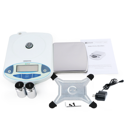 U.S. Solid Waga laboratoryjna 5000 g x 0,01 g, cyfrowa waga analityczna 5 kg 0,01 g