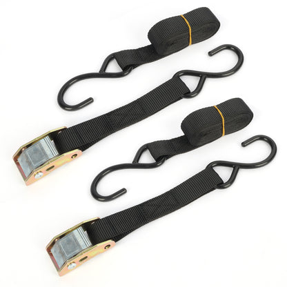 2PCS 1"x10ft Double Hook Cam Buckle Tie Down Straps 331lbs