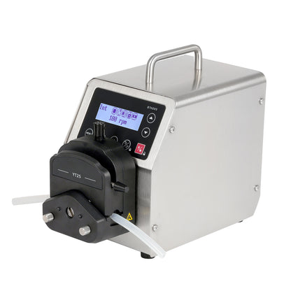 Speed-Variable Type Peristaltic Pump - Single Channel (0.024–3000 mL/min), Stainless Steel Housing