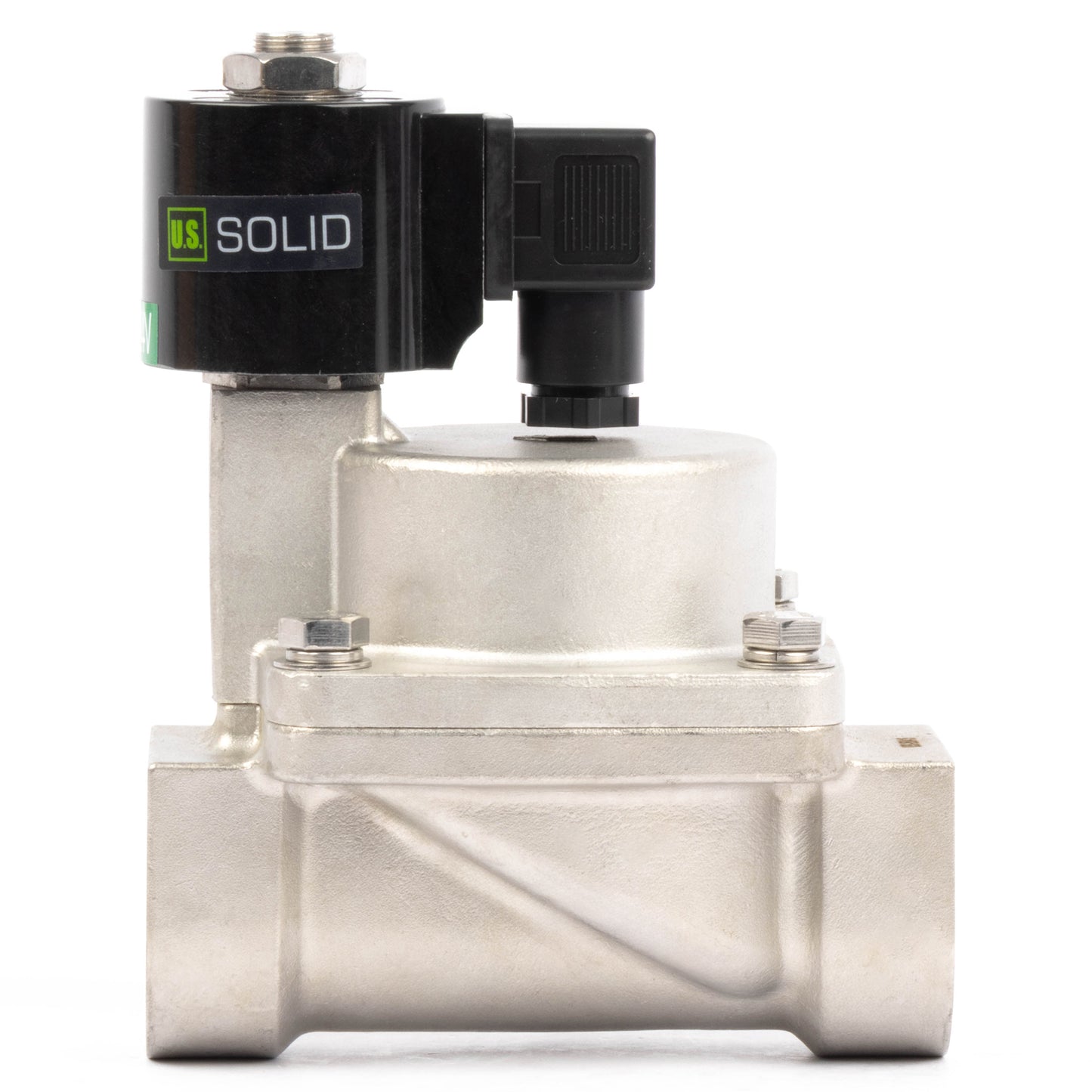 Électrovanne haute température - Acier inoxydable 1-1/2", 725 PSI, 24 V CA, 150 °C (302 °F), normalement fermée, joint VITON
