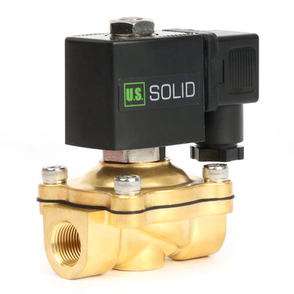 3/8" Pirinç Elektrikli Solenoid Vana - 12V DC, Normalde Kapalı, 145 PSI, VITON