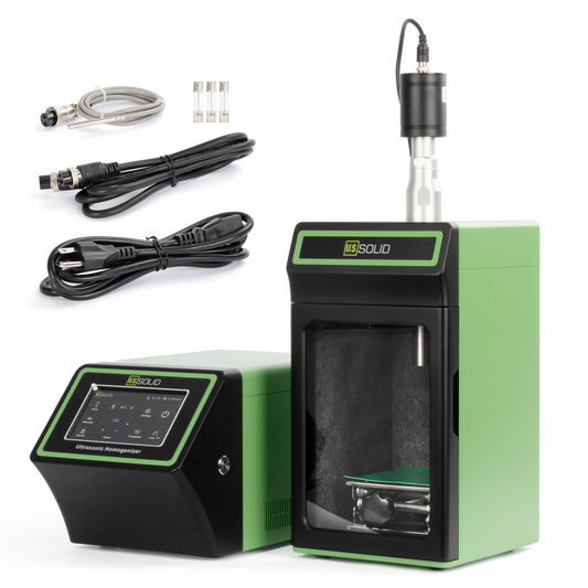 U.S. Solid Homogenizer Ultrasonik - 950 W, 50-1200ml, Penghancur Sel Laboratorium & Pencampur Sonikator, Layar Sentuh