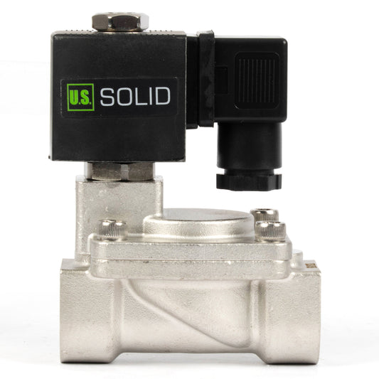 Katup Solenoid Baja Tahan Karat 3/4" - 24V AC, Tertutup Normal, 4,4-232 PSI, Segel VITON