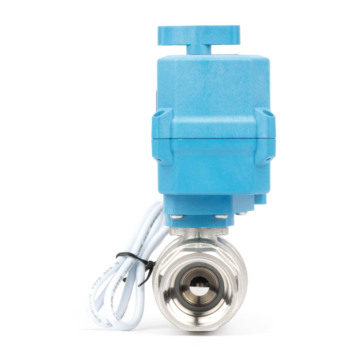 1" Quick-Release Motorized Ball Valve - 304 Stainless Steel, DC12~24V/AC24V, 2-Wire Auto-Return with Manual Override, IP67