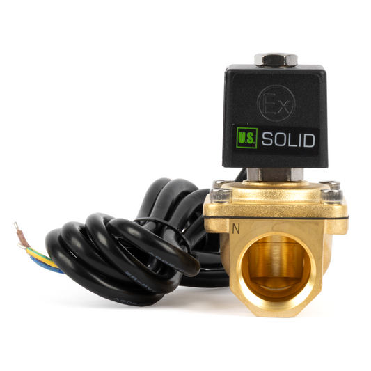 Explosion-Proof Solenoid Valve 1" Brass Normally Closed 24VDC