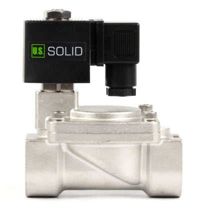 1" magnetventil i rustfrit stål - 24V DC, normalt lukket, 4,4-232 PSI, VITON-tætning