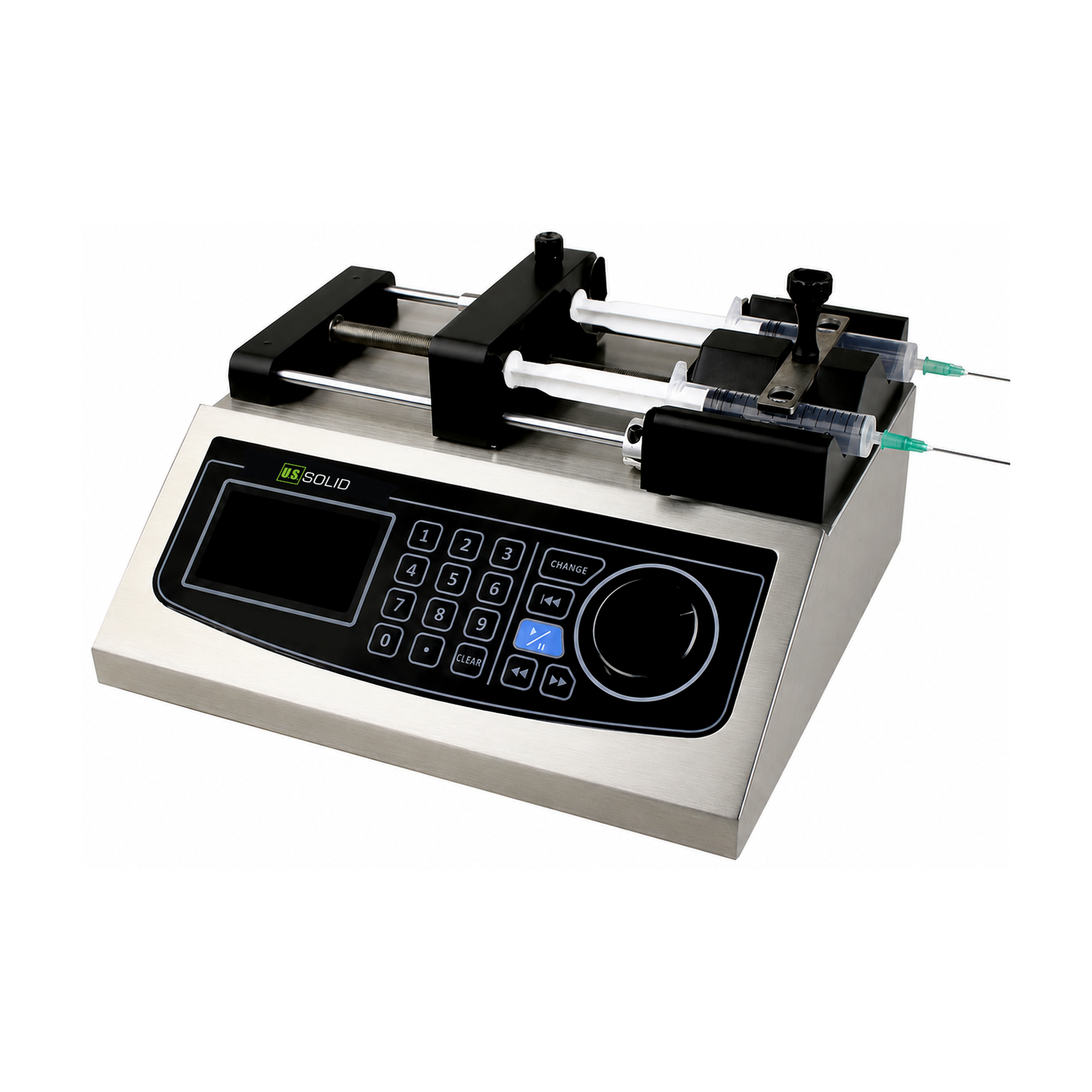 Dual-channel Infuse Only Syringe Pump, 0.001 uL/min to 150.5 mL/min, 280N Trust