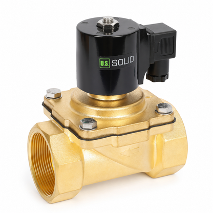 Électrovanne 2" - Laiton 24 V CC normalement fermée avec joint Viton, type boîte de jonction