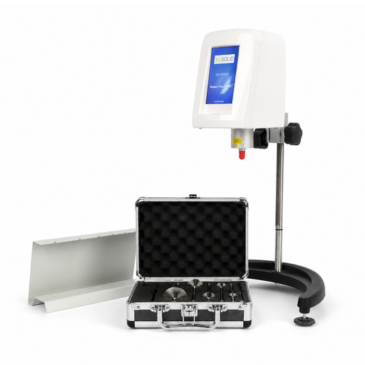Rotary Viscometer - 100-13,000,000, 5" Touch Screen, Stepless Speed Control, 30 Test Programs, USB Output