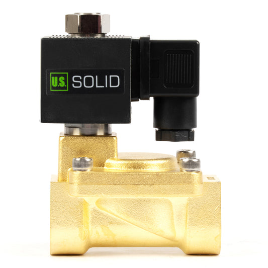 Katup Solenoid Kuningan 3/4" - 110V AC/220V AC, Normally Open, 4.4-232 PSI, Segel VITON