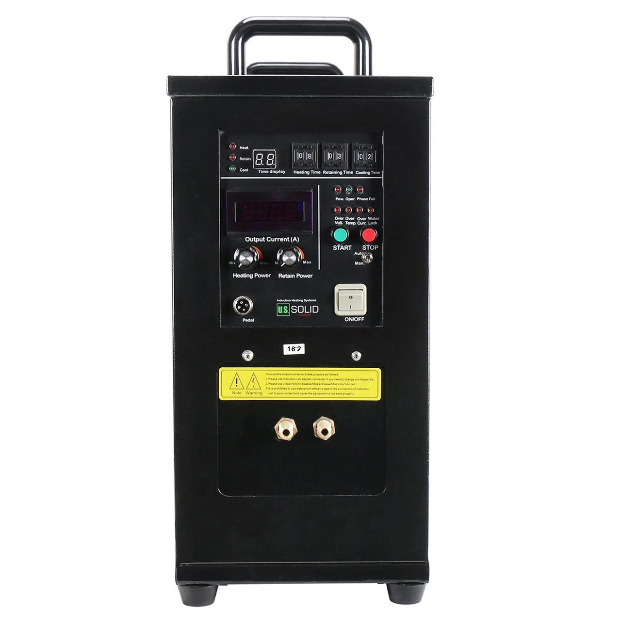 U.S. Solid 15 KW High Frequency Induction Heater 30-80 KHz, 16:2 Turns Ratio, 220V or 110V