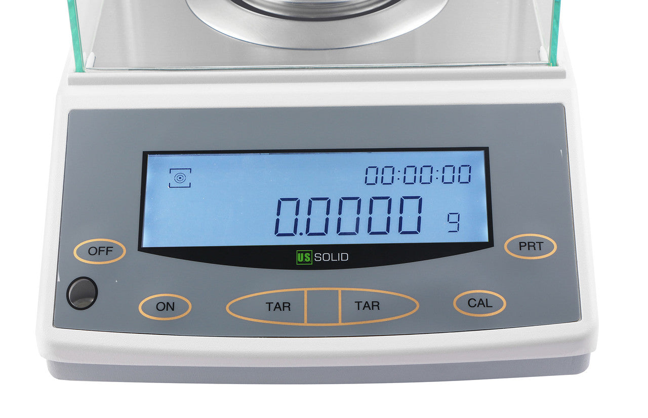 U.S. Solid 220 x 0.0001g Analytical Balance - Density and Dynamic Weighing, 0.1 mg Lab Balance Digital Precision Scale