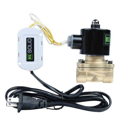 1/2” Smart Solenoid Valve - WiFi APP-Controlled Brass Solenoid Valve, 110V AC, Viton Seal