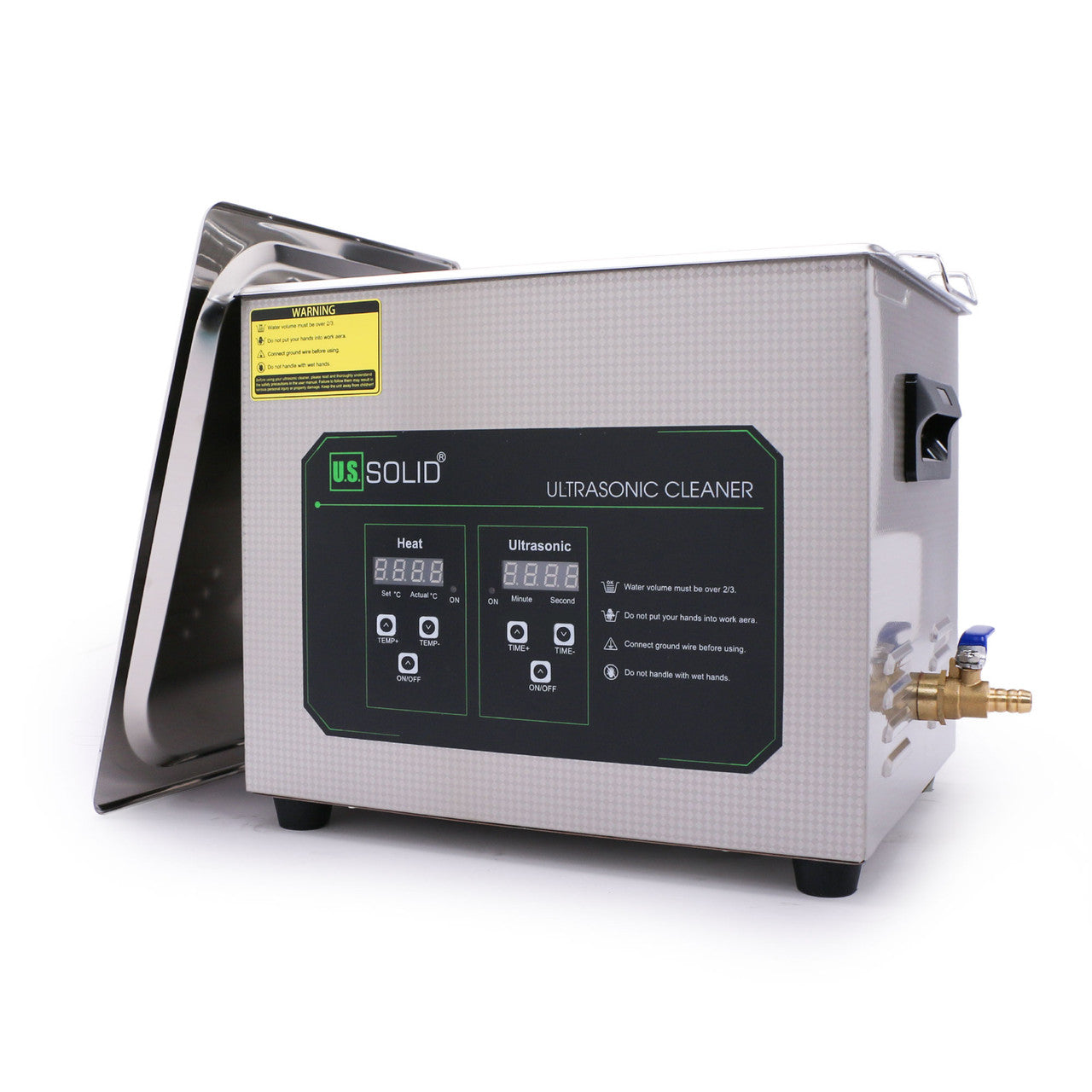 U.S. Solid 6.5 L Ultrasonic Cleaner, 40 KHz Stainless Steel Ultrasonic Cleaning Machine with Digital Timer and Heater