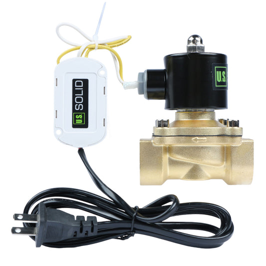 1” Smart Solenoid Valve - WiFi APP-Controlled Brass Solenoid Valve, 110V AC, Viton Seal