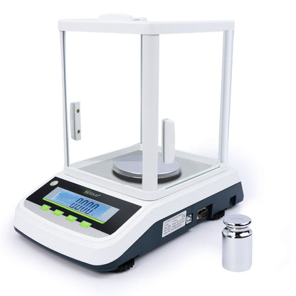 U.S. Solid 500 x 0.001g Analytical Balance, 1 mg Digital Precision Lab Scale with 2 LCD Screens, RS232 and USB Interface