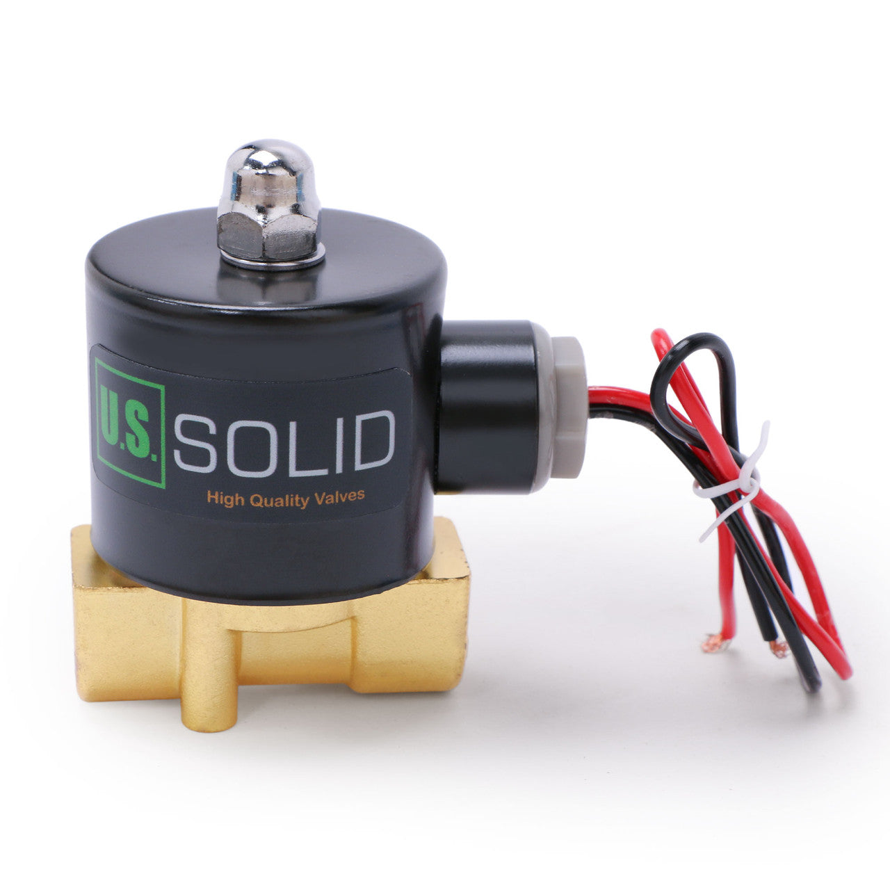 U.S. Solid Solenoid Valve - 3/8” Zinc-Alloy 12V DC Solenoid Valve, NBR Seal