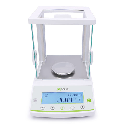 U.S. Solid 0.1 mg Analytical Balance– Density and Dynamic Weighing,  0.0001 g x 500 g