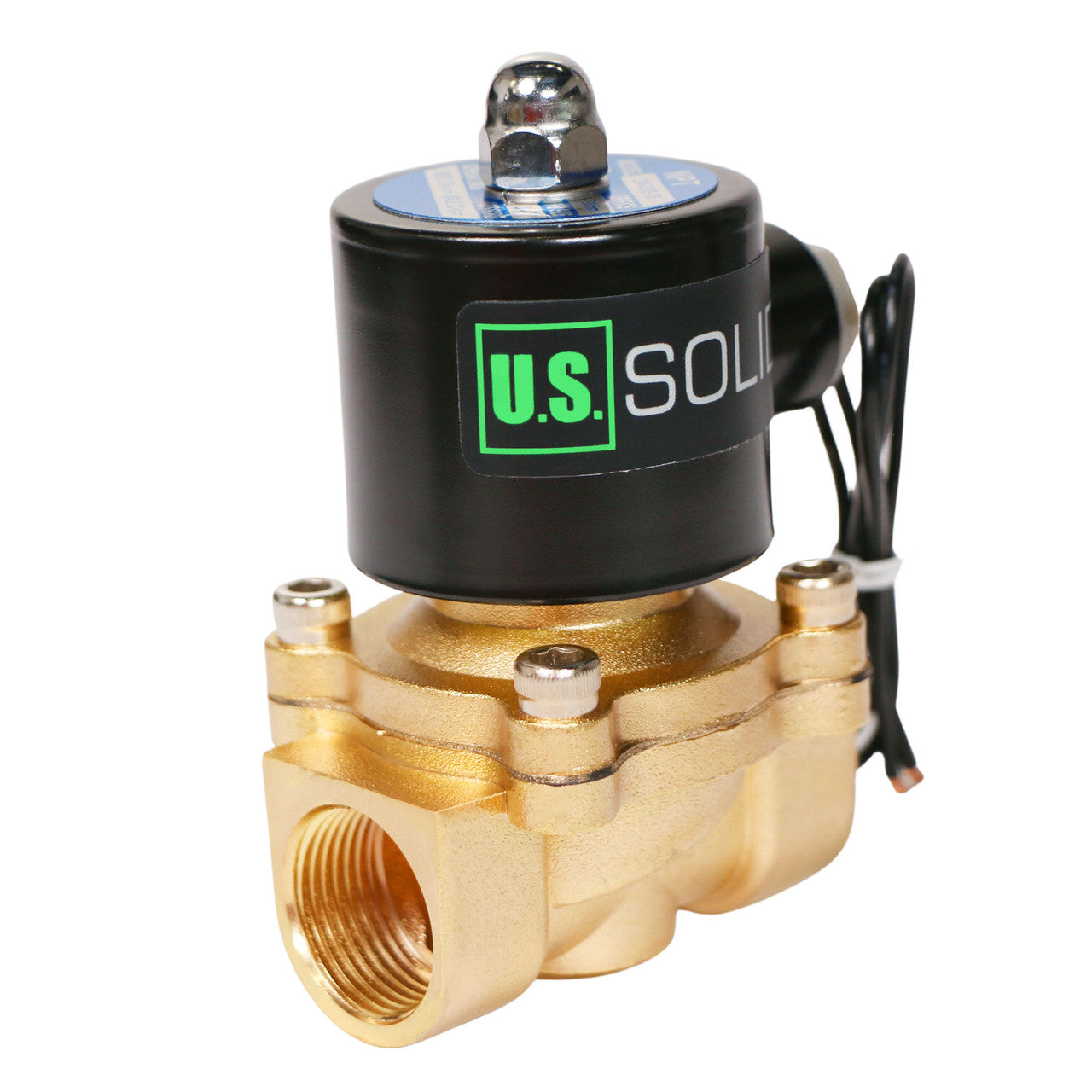 U.S. Solid Solenoid Valve - 3/4” Zinc-Alloy 24V DC Solenoid Valve, NBR Seal