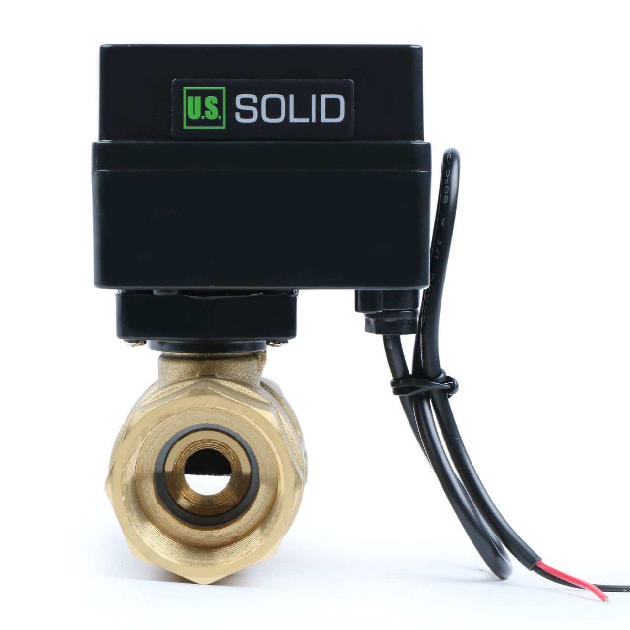 1" Motorized Ball Valve - Brass Electric Ball Valve with 3 Indicator Lights - 2 Wire Auto Return, Normally Closed, 9-36V AC/DC by U.S. Solid