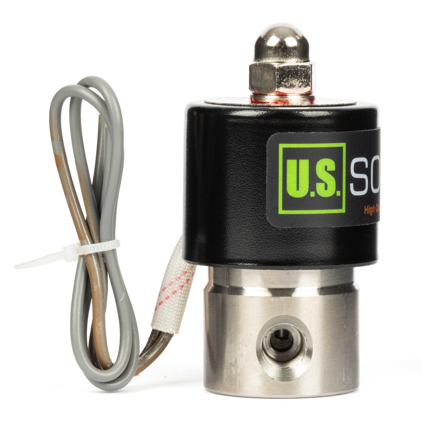 1/8" Stainless Steel Solenoid Valve - 24V DC Normally Closed, Viton Seal