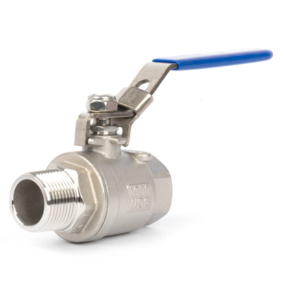 3/4" Ball Valve – Male x Female 316 Stainless Steel Heavy Duty, 1000WOG, Full Port with Anti-Misoperation Lock