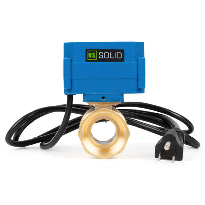 1-1/4" motoriserad kulventil i mässing med kägla, standardport, 110V/220V AC automatisk återgång, normalt öppen