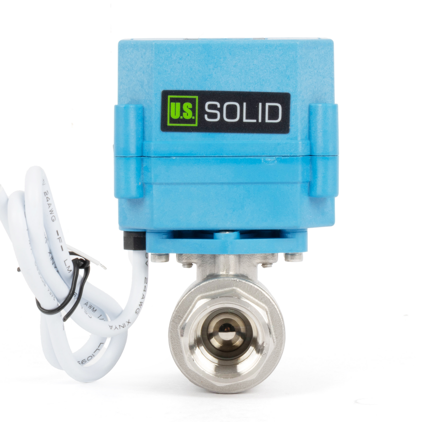 Injap Bola Bermotor Berkadar 1/2" - Keluli Tahan Karat, DC 9–24V, 5-Wayar dengan Penunjuk Kedudukan, IP67, Port Penuh