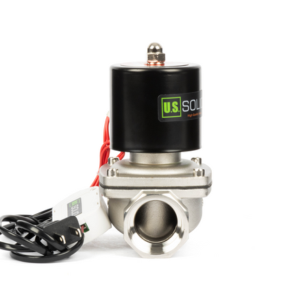 Stainless Steel Solenoid Valve 1-1/4" - 110V AC Smart Wi-Fi APP-Controlled Normally Closed