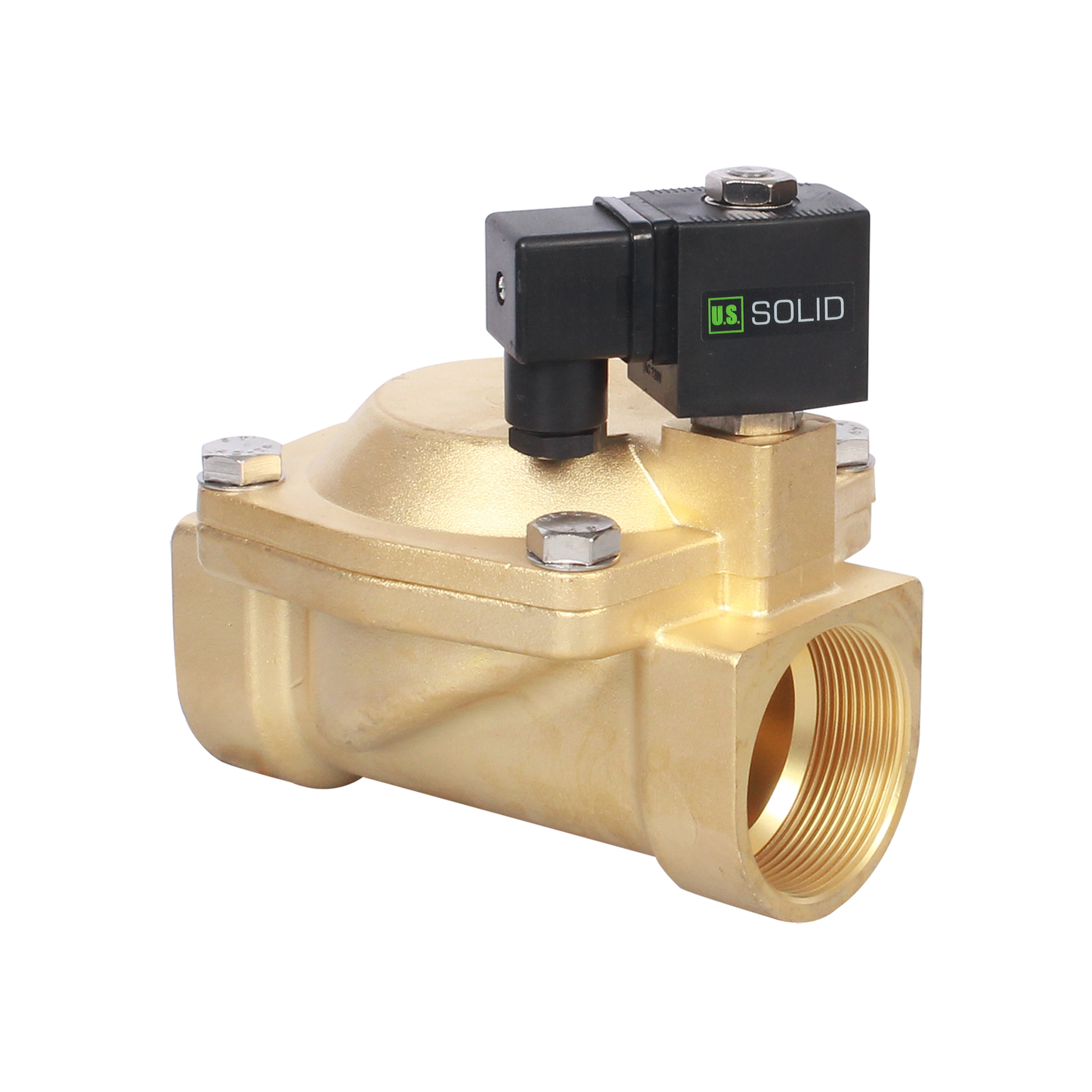 Electroválvula de acero inoxidable de 1/2", 110 V CA, normalmente abierta, 145 PSI, VITON 