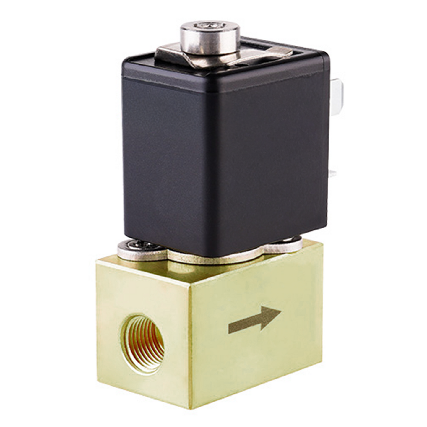 Direct Acting Proportional Solenoid Valve - 1/8" Brass, High Pressure Differential, 24V DC, Normally Closed, VITON Seal