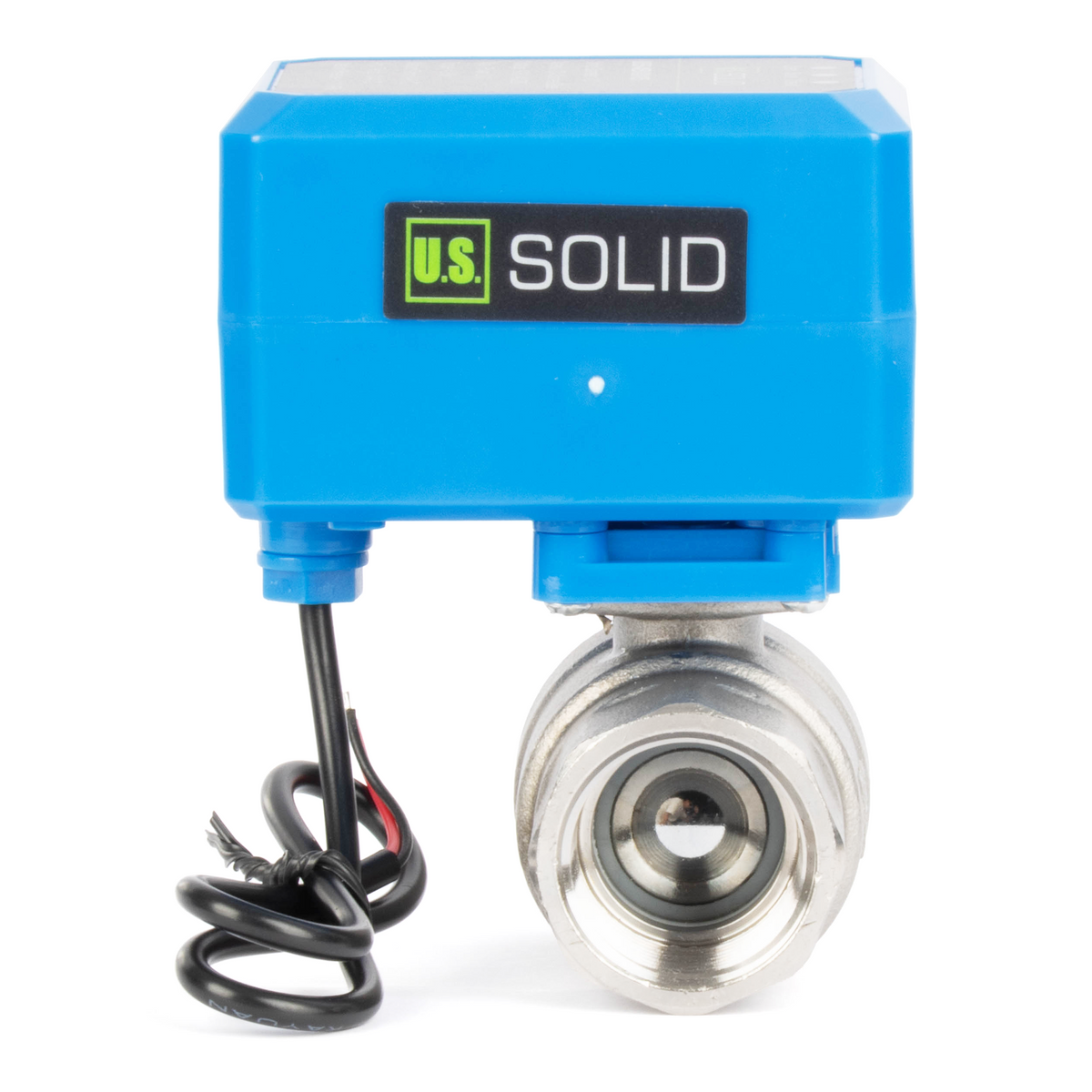 1/2" Motorized Ball Valve - 304SS 9-36V AC/DC 2-Wire Auto Return Electric Ball Valve, Normally Closed, 3 Indicator Lights