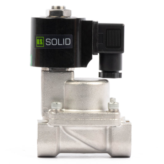 High Temperature Solenoid Valve - 3/4" Stainless Steel, 725 PSI, 24V AC, 302°F (150°C), Normally Closed, VITON Seal
