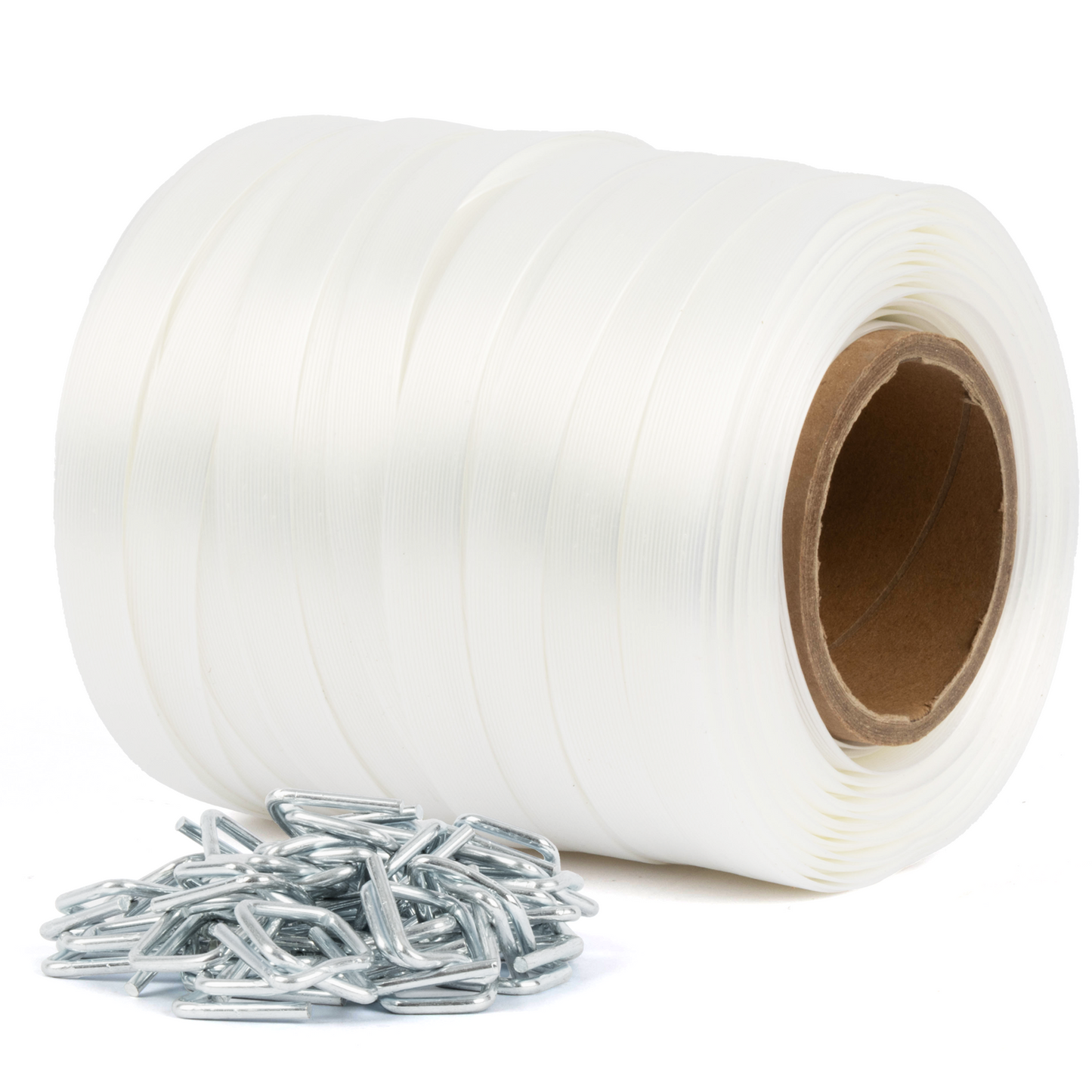 U.S. Solid Kit di reggiatura per pallet, strumento per imballaggio, cordino intrecciato da 3/4" x 1640', 300 fibbie metalliche